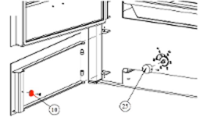 Fireplace Como verrouillage porte de compartiment à bois